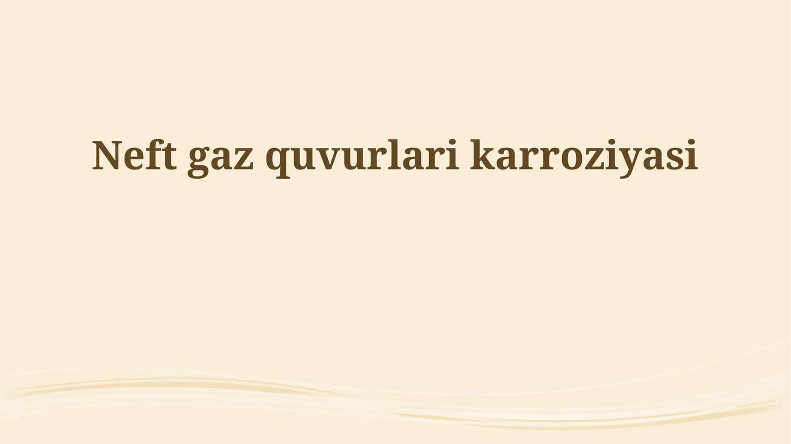 Neft gaz quvurlari karroziyasi