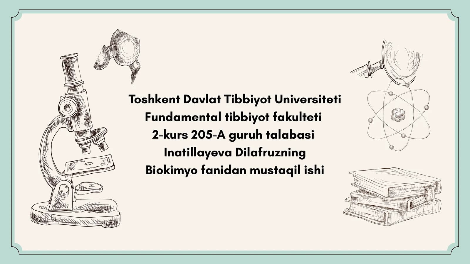 Biokimyo fanidan mustaqil ish