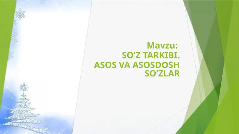 SO’Z TARKIBI