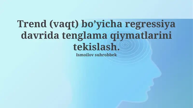 Trend regressiyasi