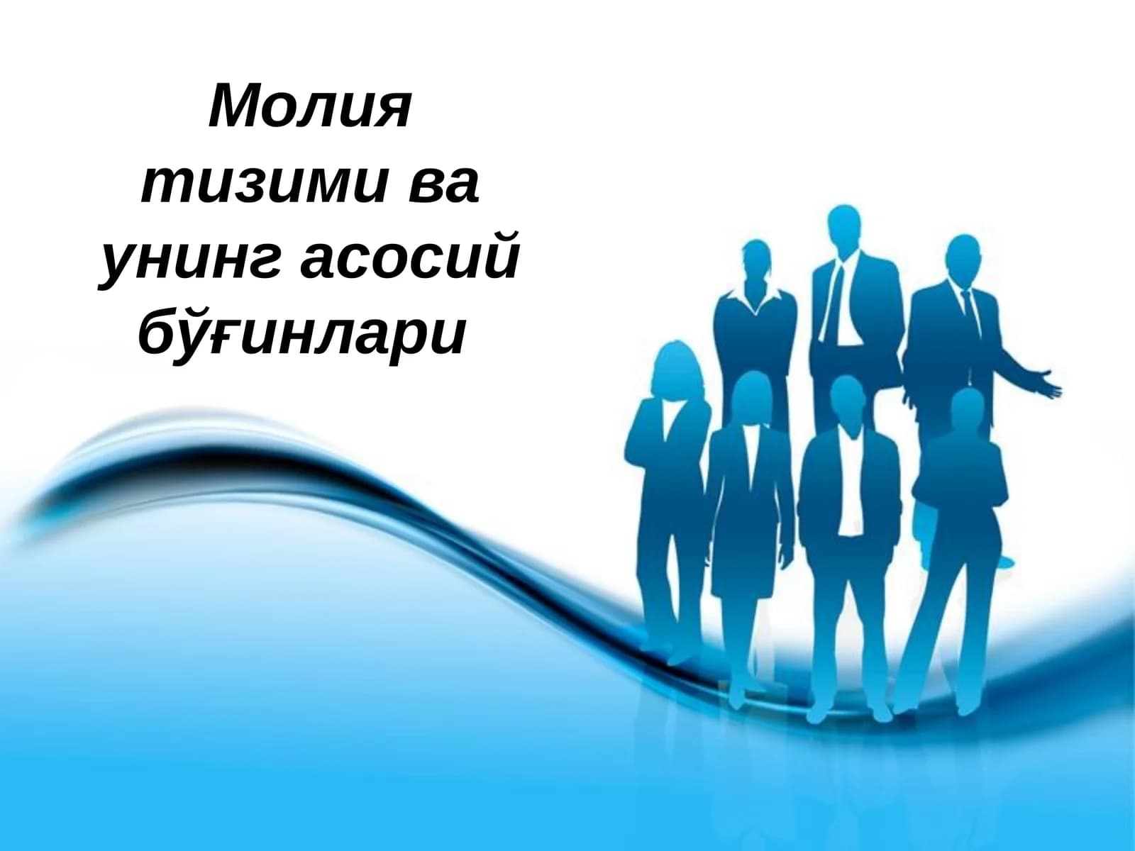 Молия тизими ва унинг асосий бўғинлари