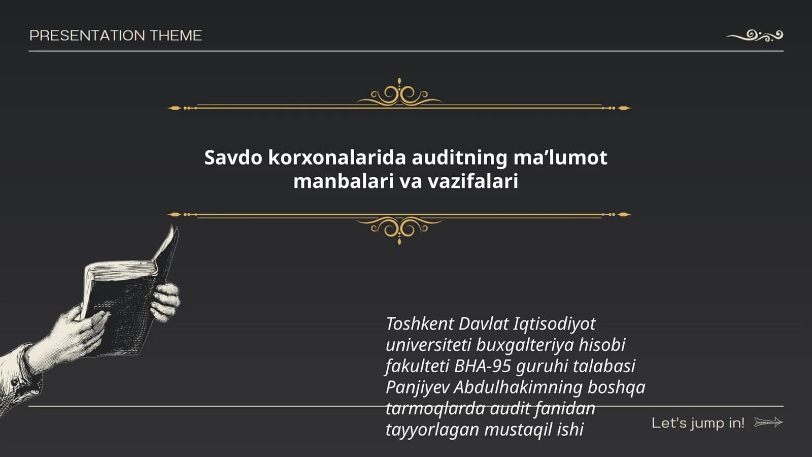 Audit ma'lumotlari va vazifalari