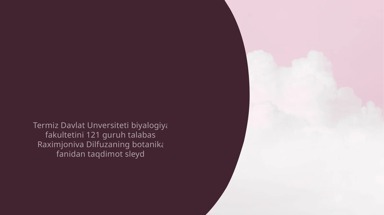 Botanika fanidan taqdimot