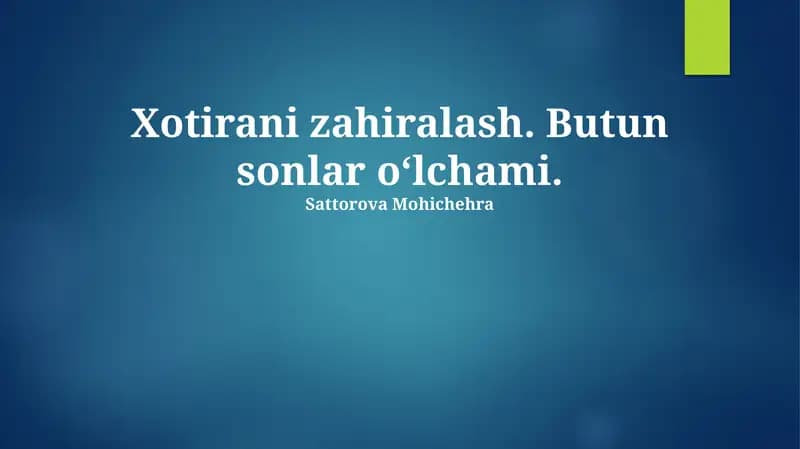 Butun Sonlarning Hajmi