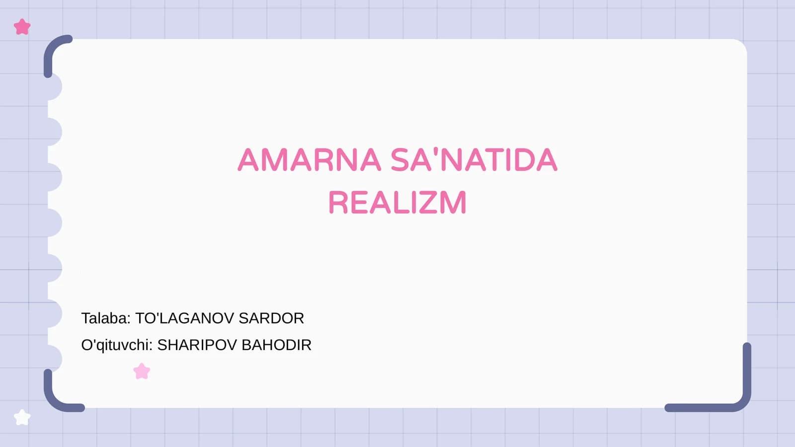 AMARNA SA'NATIDA REALIZM