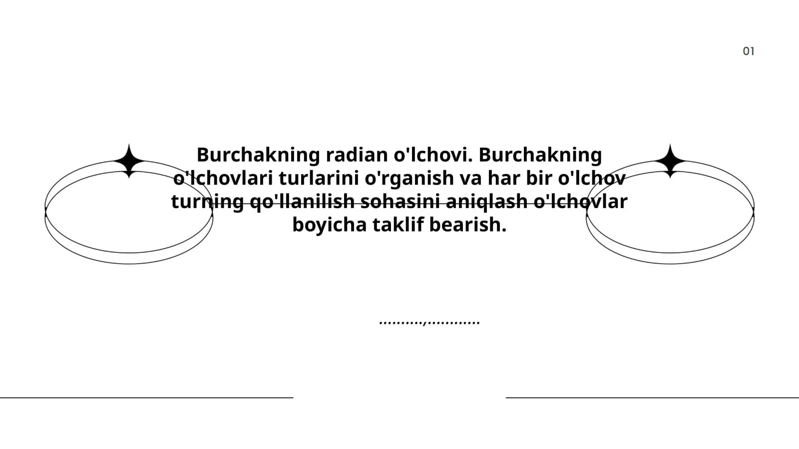 Burchakning radian o'lchovi