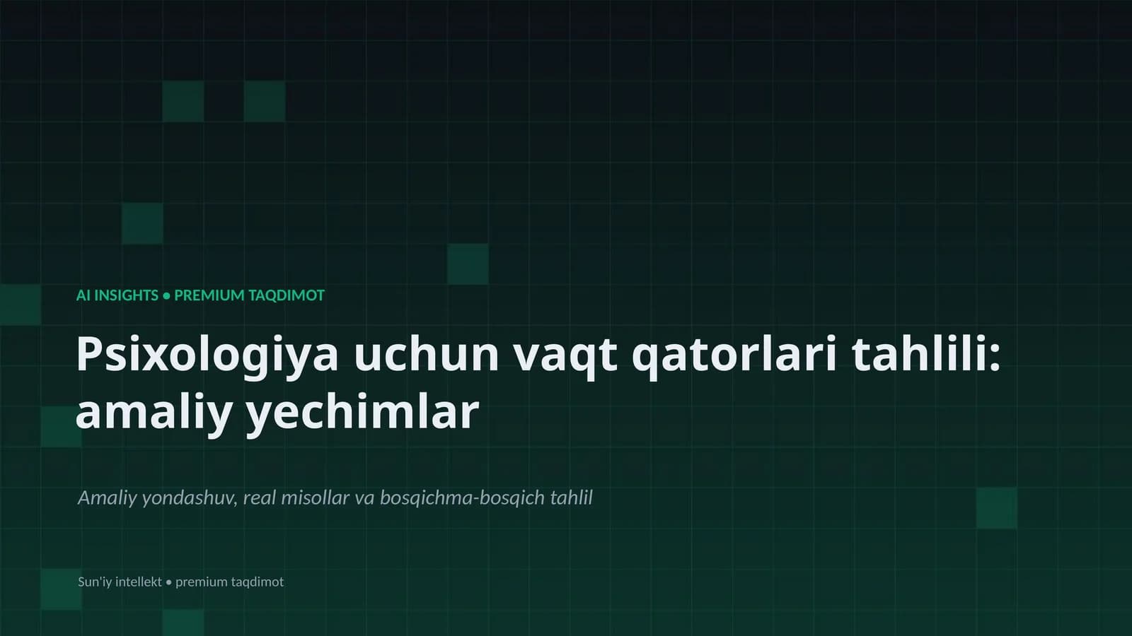 AI INSIGHTS • PREMIUM TAQDIMOT