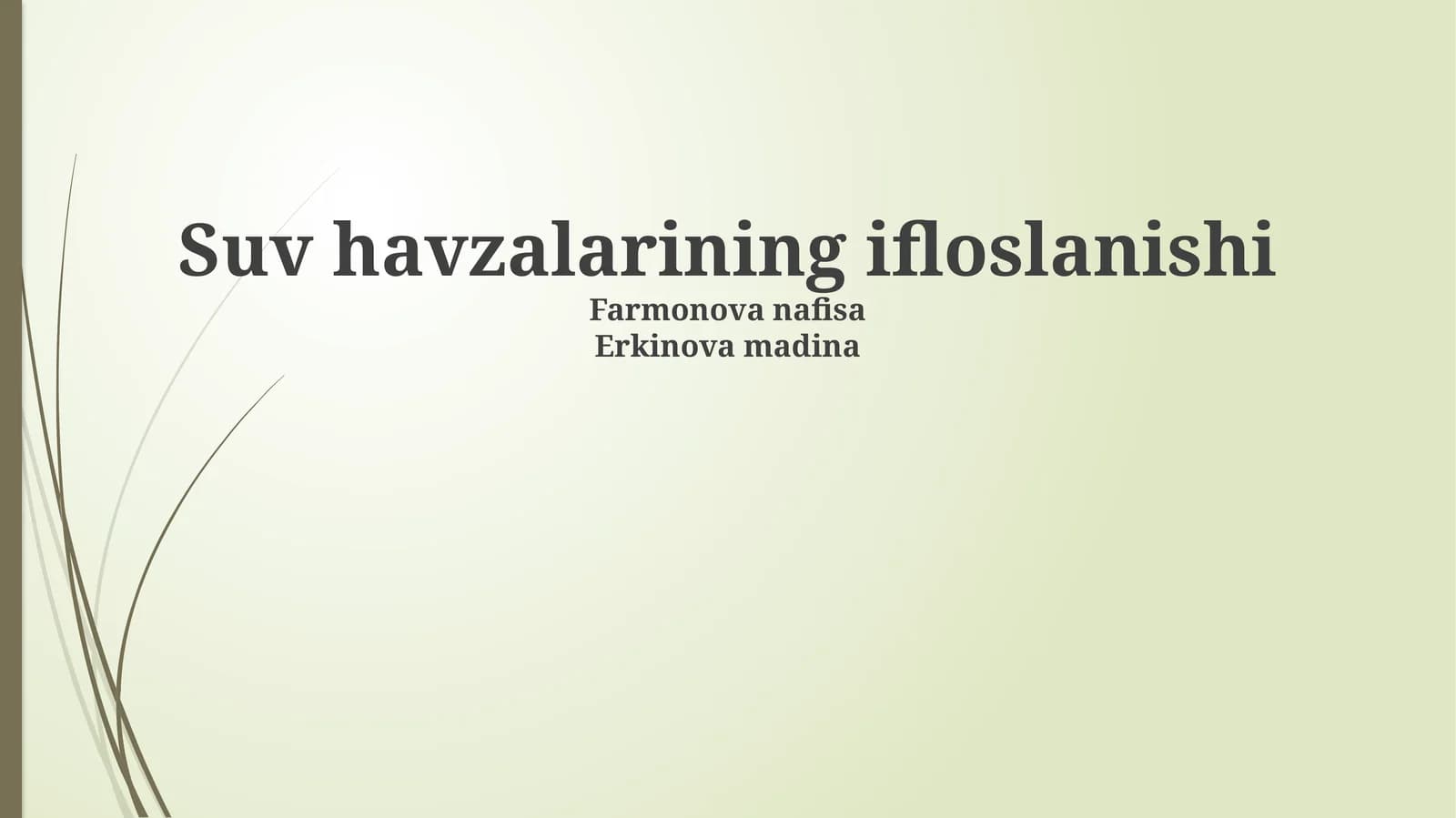 Suv havzalarining ifloslanishi