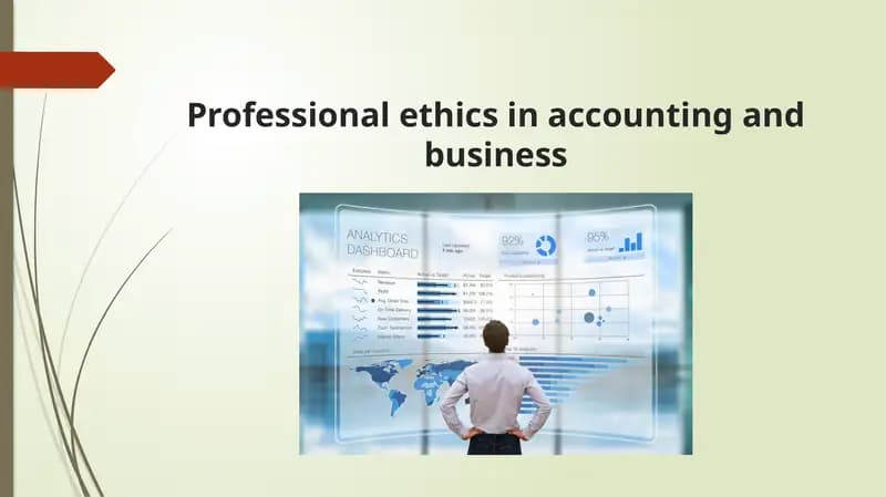 Professional ethics in accounting and business