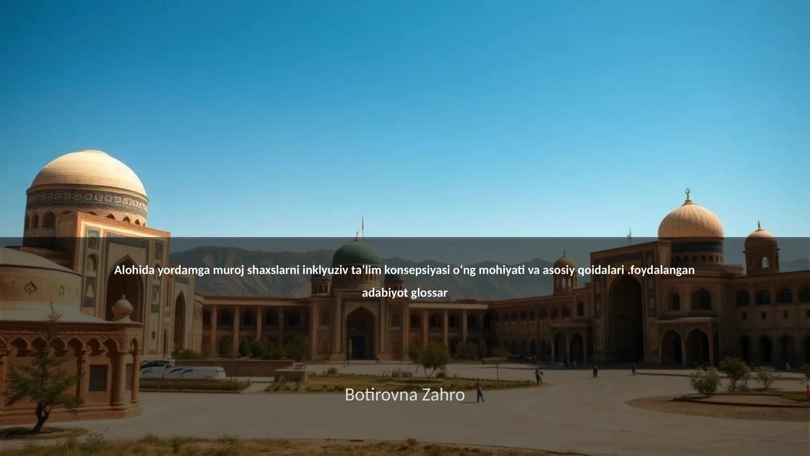 Inklyuziv ta'limning mohiyati