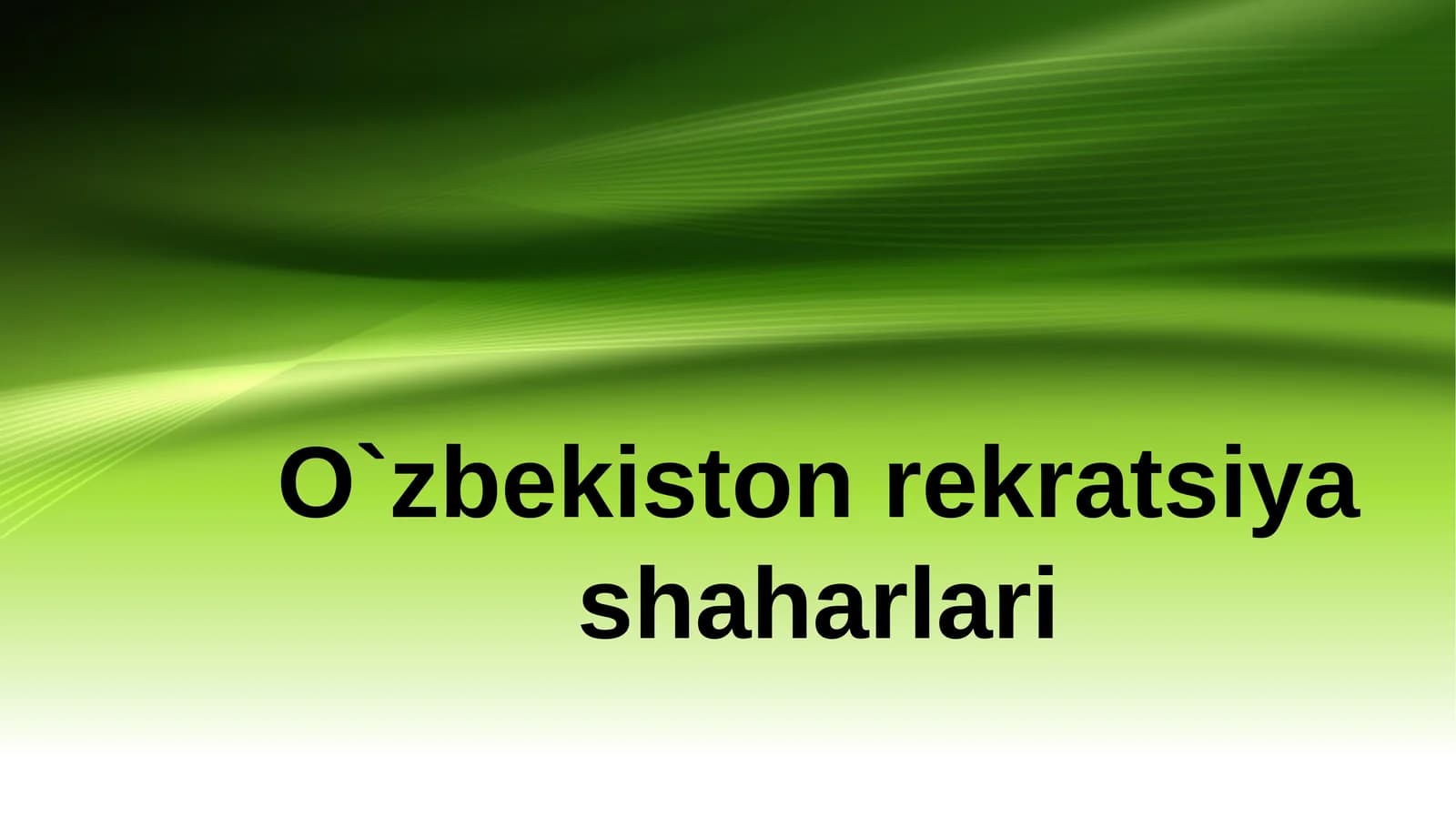 Rekreatsiya xizmati