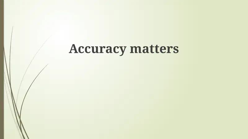 Defining Accuracy