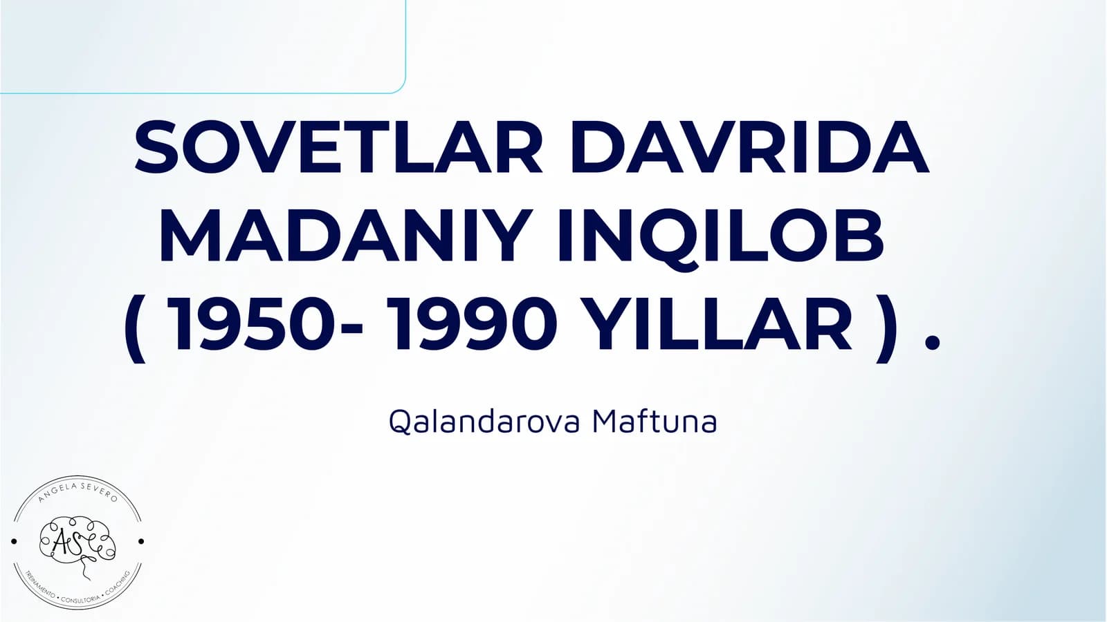 Sovetlar Davrida Madaniy Inqilob ( 1950- 1990 Yillar )