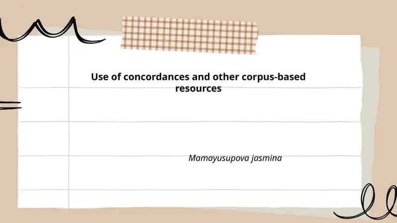 Use of concordances and other corpus-based resources