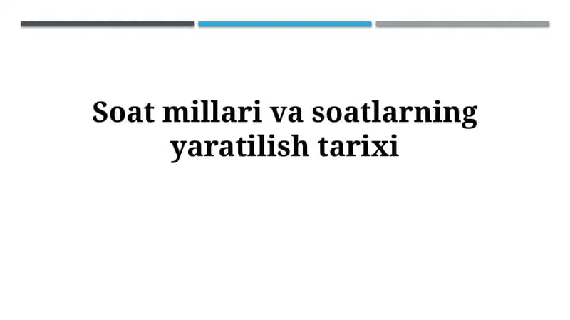 Quyosh soatlarining kelib chiqishi