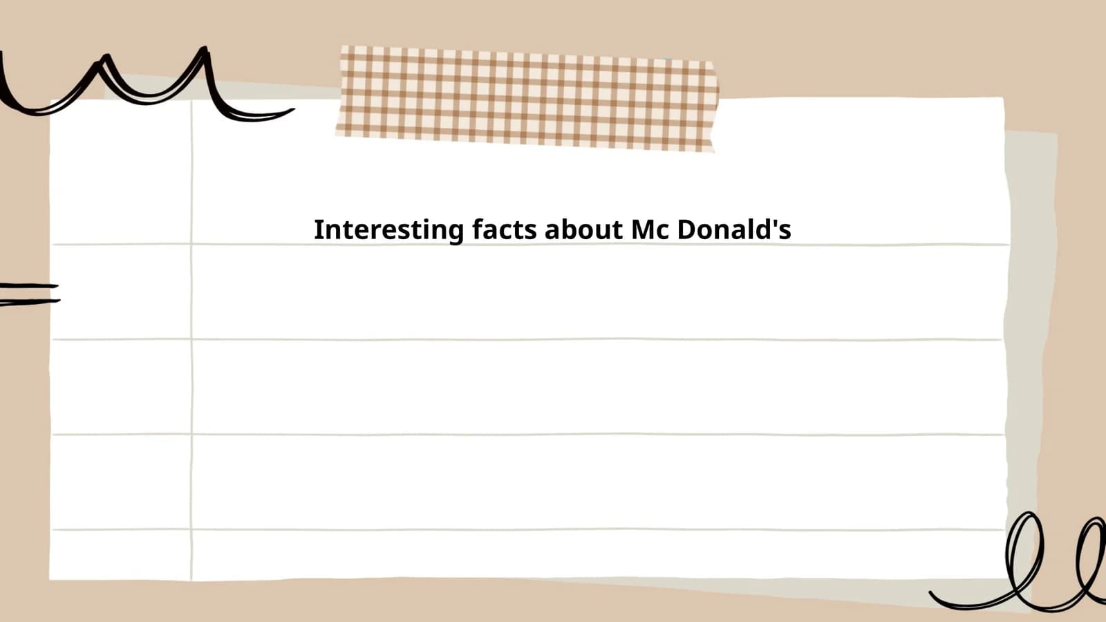 Interesting facts about Mc Donald's