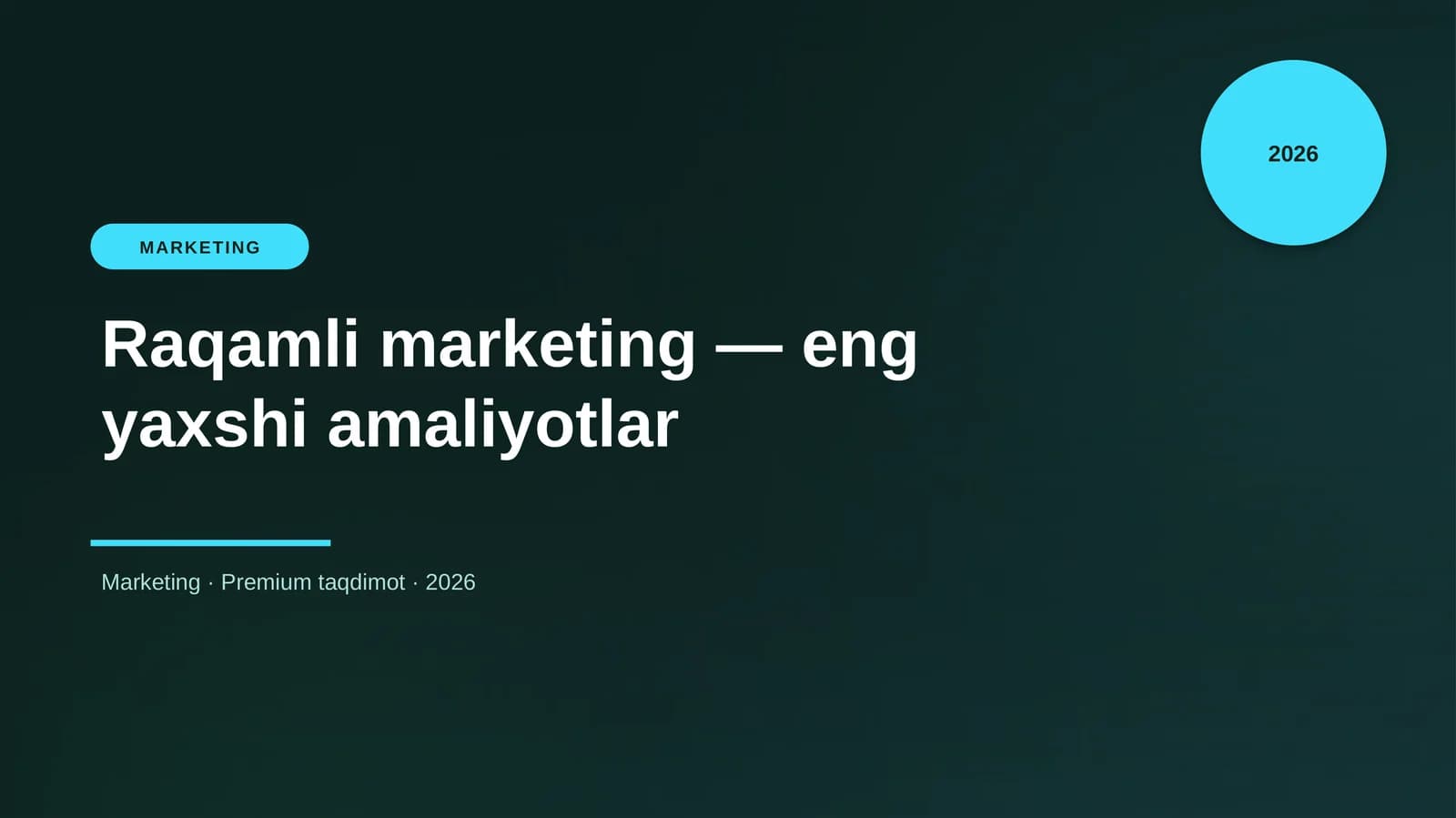 Raqamli marketing — eng yaxshi amaliyotlar