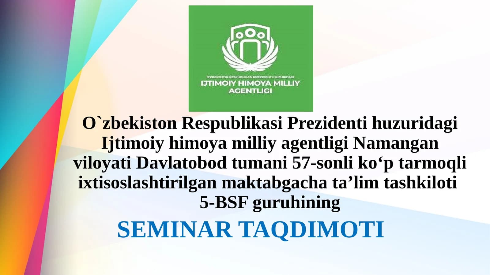 SEMINAR TAQDIMOTI