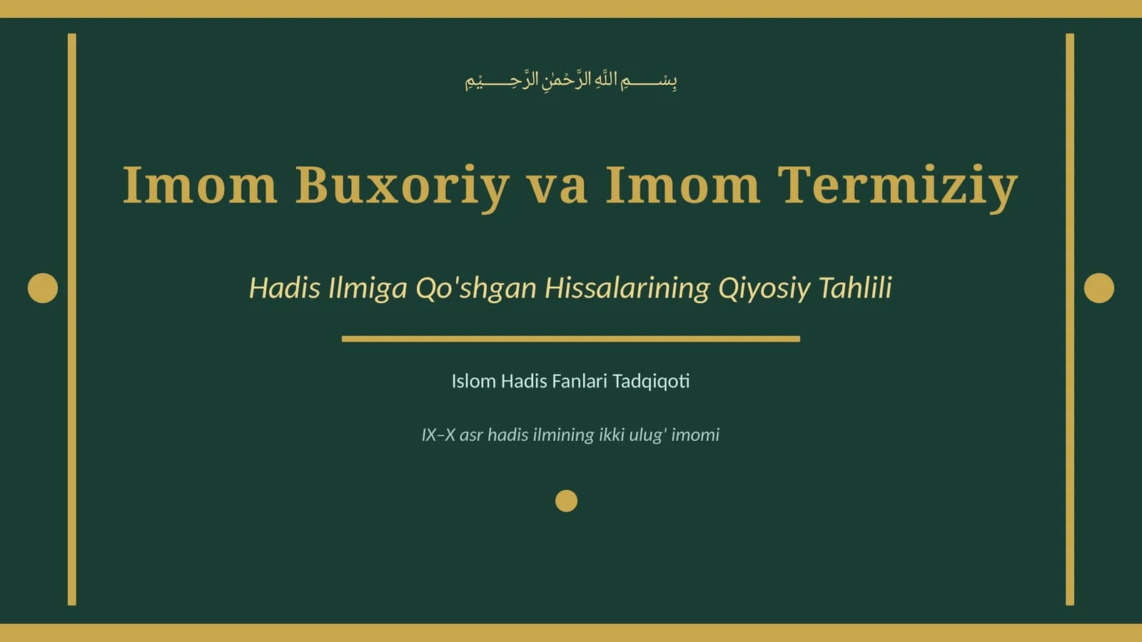 Imom buxoriy
