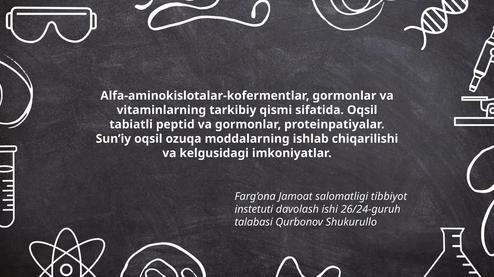 Alfa-aminokislotalar-kofermentlar, gormonlar va vitaminlar