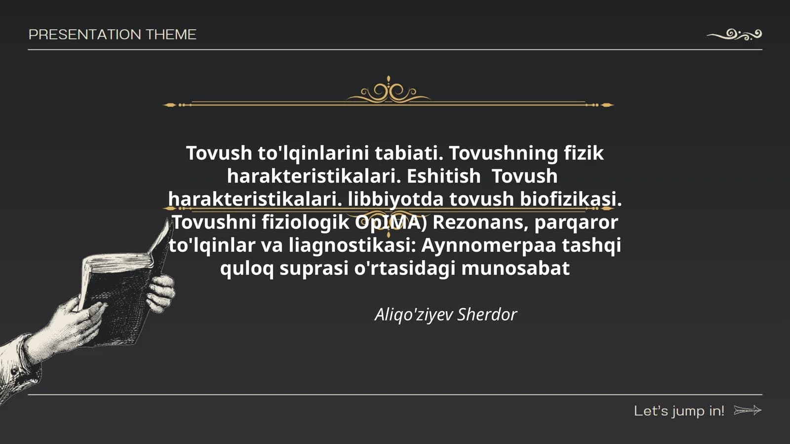Tovush to'lqinlarini tabiati