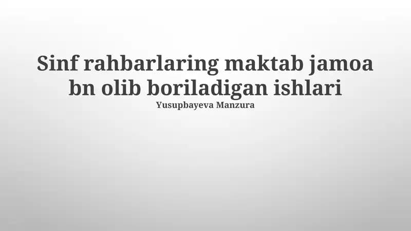 Maktab Ota-onalar bilan Muloqot