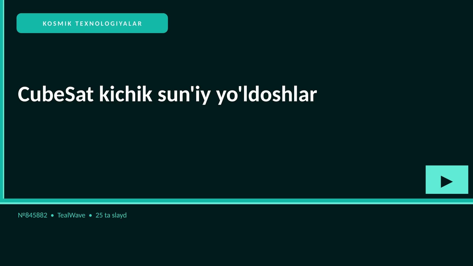 CubeSat kichik sun'iy yo'ldoshlar