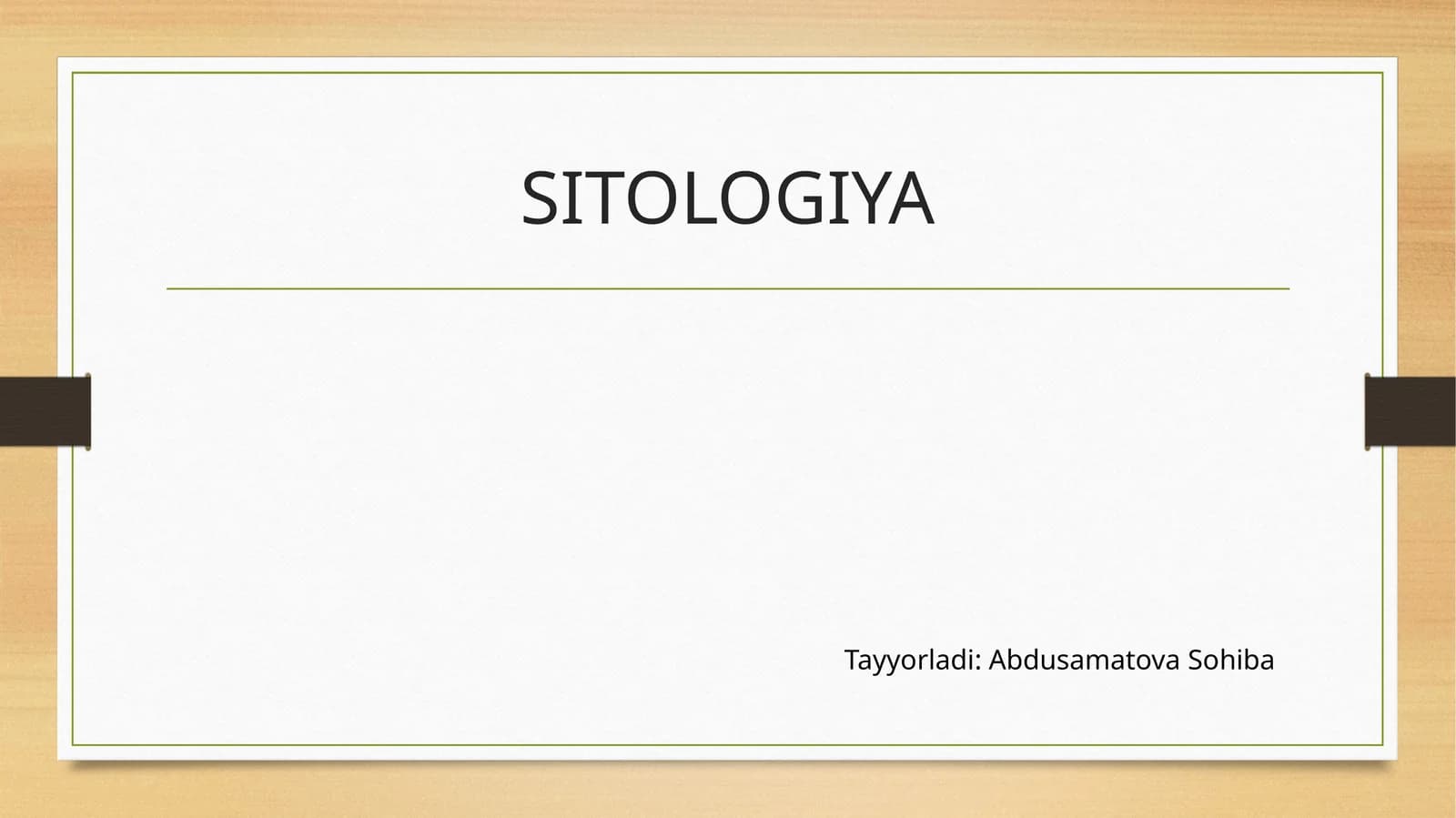SITOLOGIYA