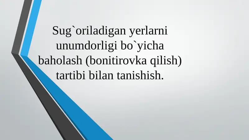 Tuproq Bonitirovkasi