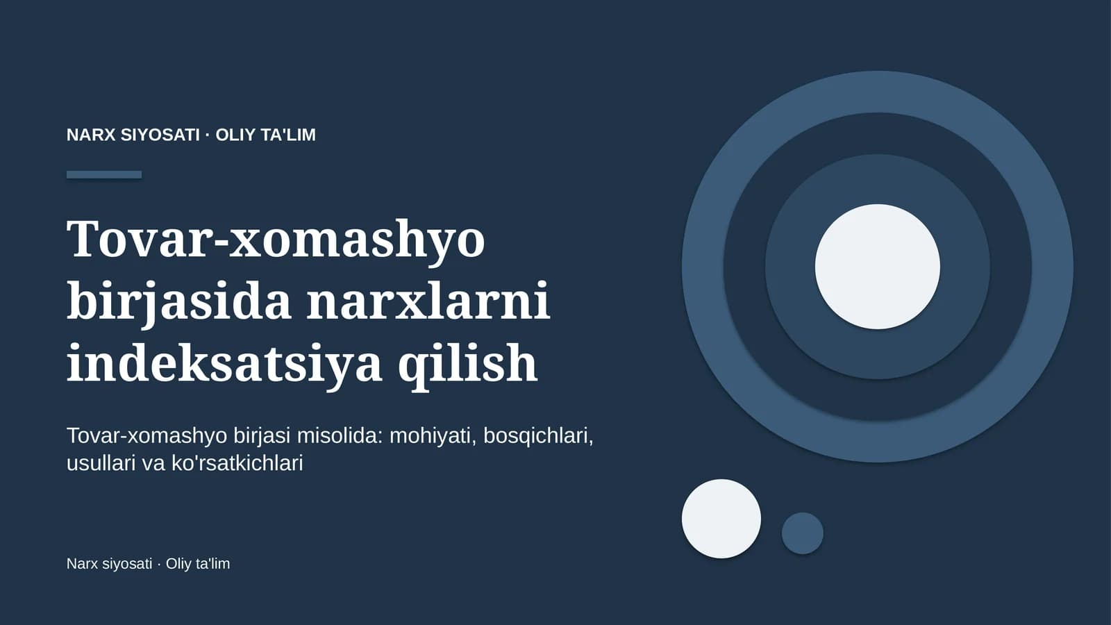 tovar xomashyo birjasida narxlarni indeksatsiya qilish 8696