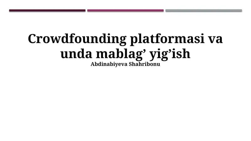 Crowdfounding platformalari