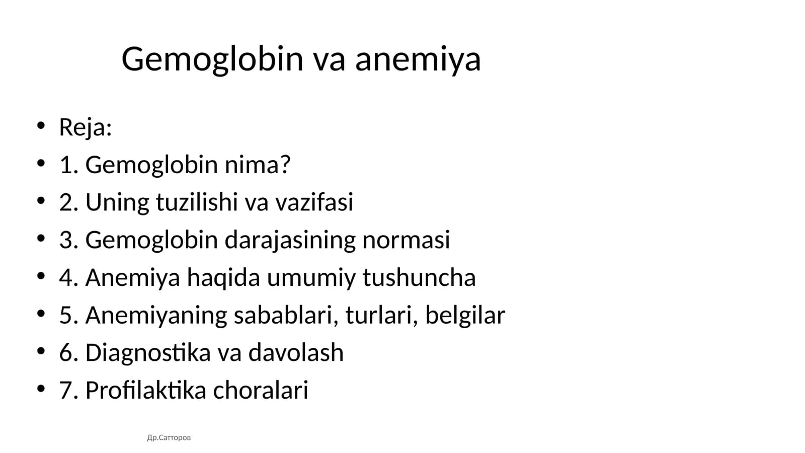Gemoglobin va anemiya
