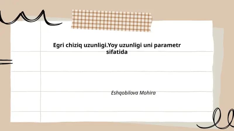 Egri chiziq uzunligi
