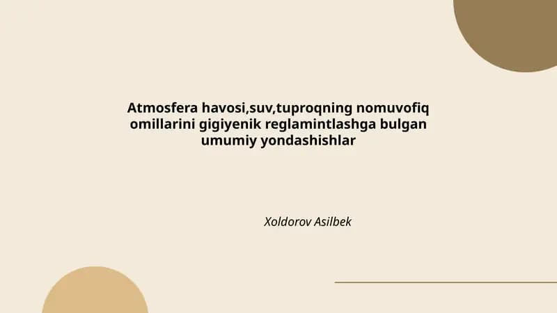 Gigiyenik yondashuv omillari