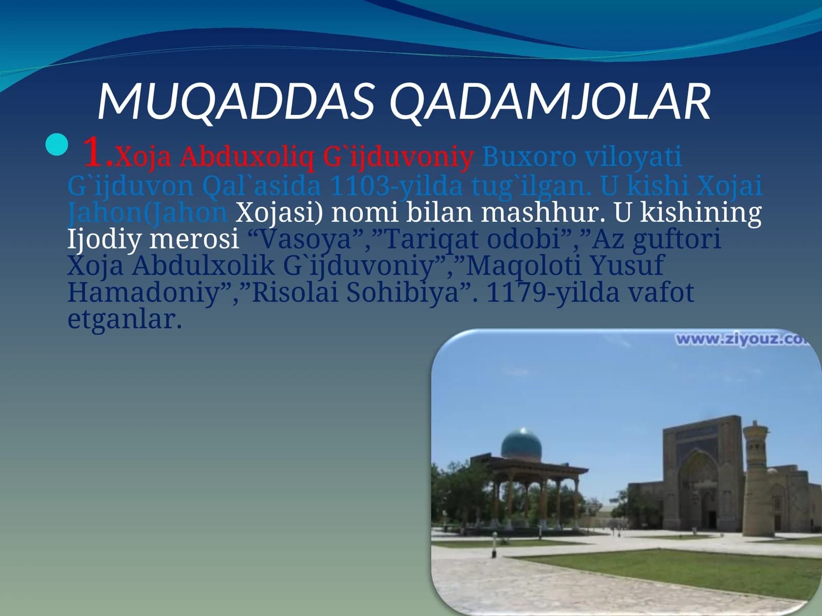 MUQADDAS QADAMJOLAR