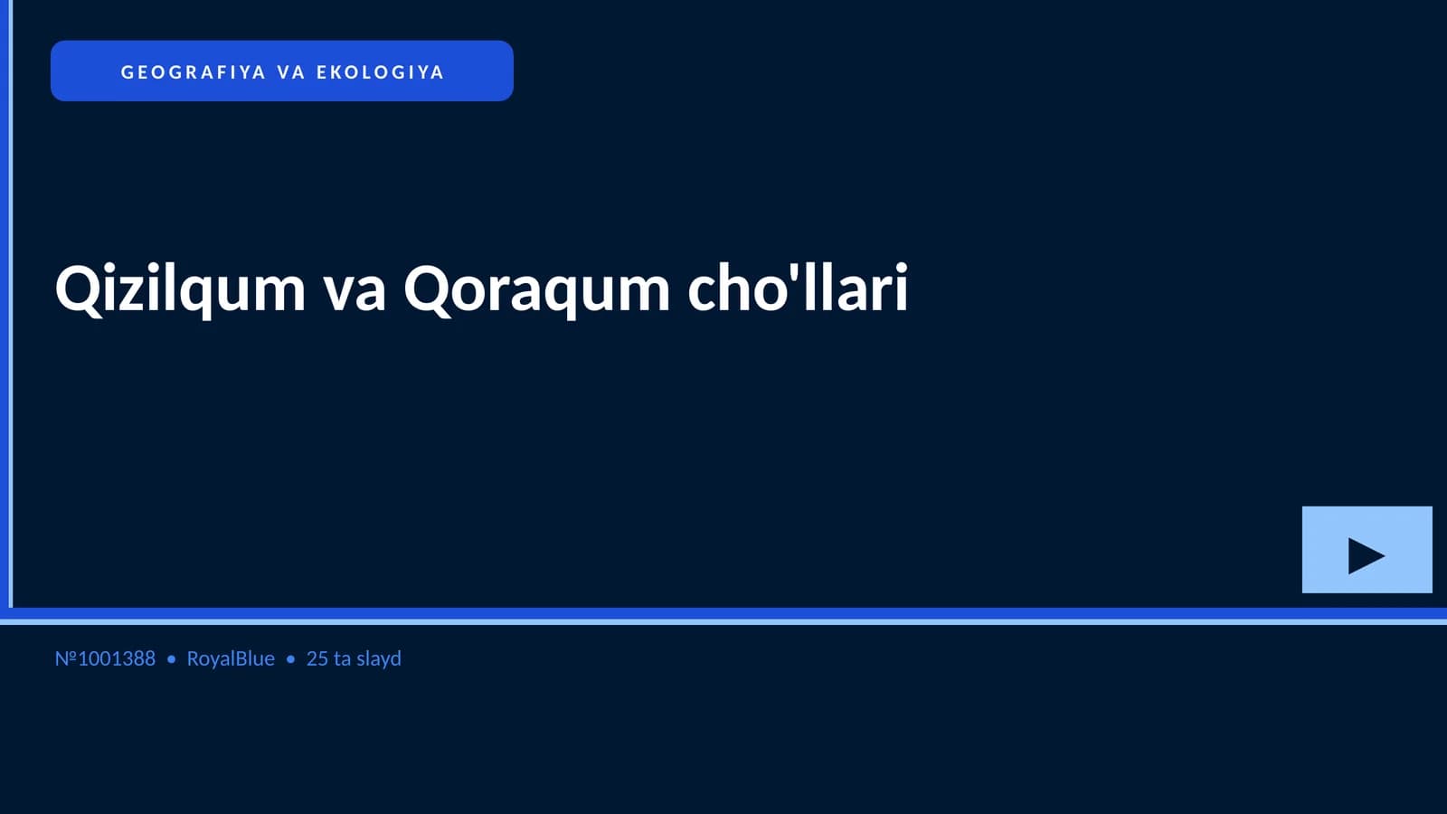 Qizilqum va Qoraqum cho'llari