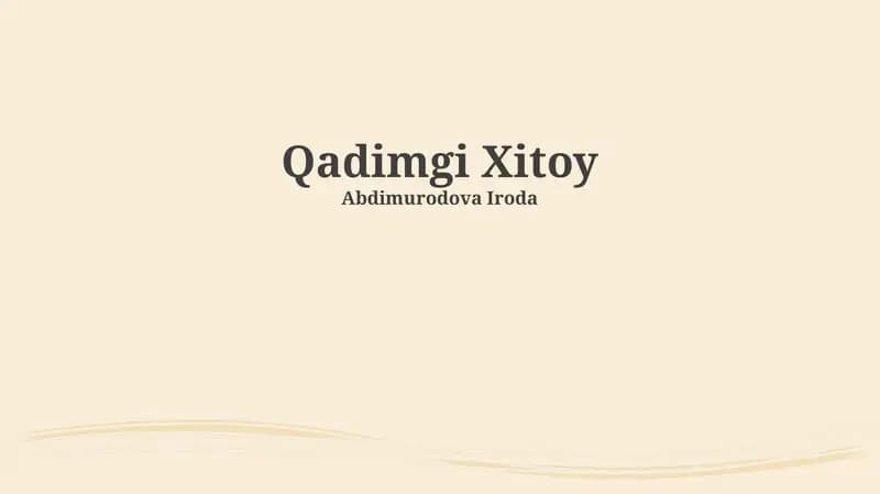 Qadimgi Xitoy