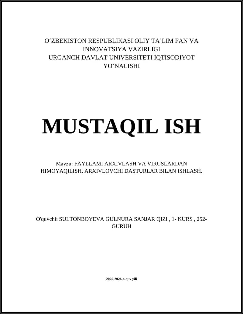 Arxiv formatlari va ularning solishtirilishi