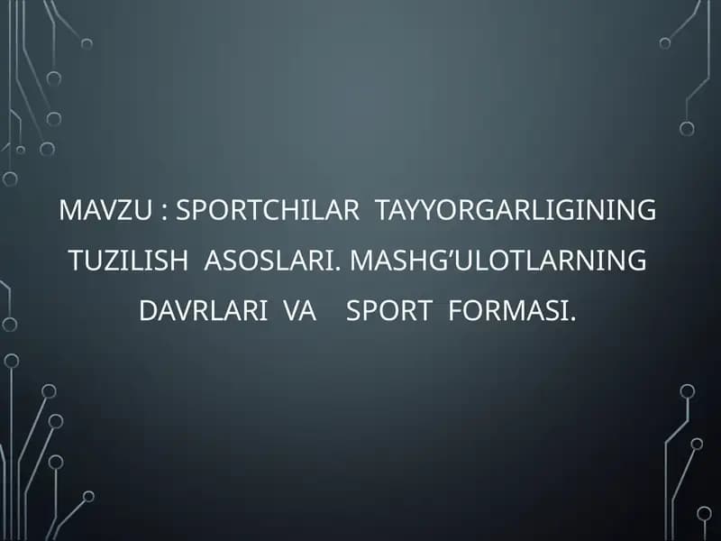 Quldorlik jamiyatida sport