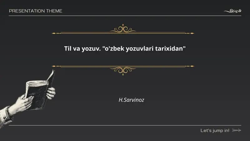 O'zbek yozuvlari tarixidan