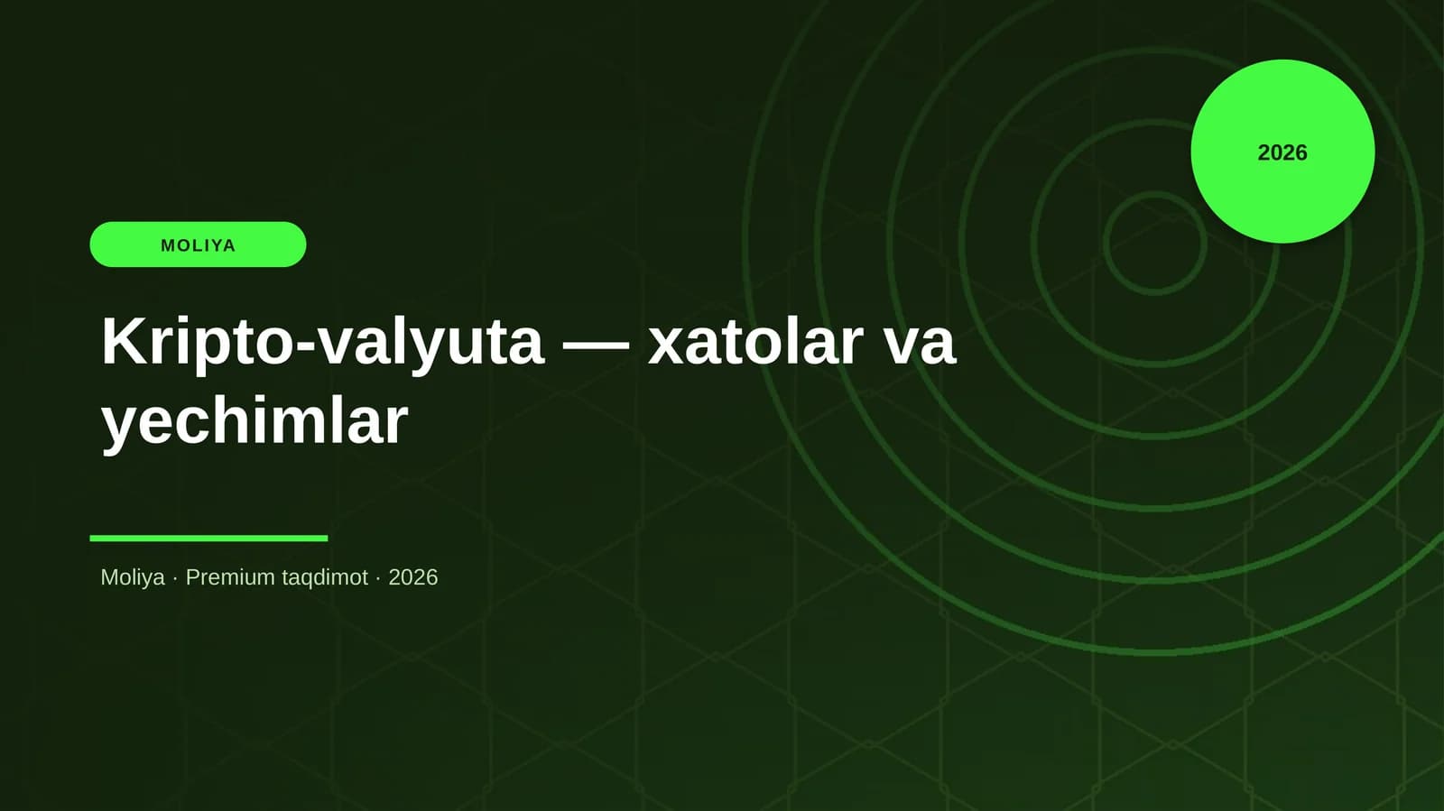 Kripto-valyuta — xatolar va yechimlar