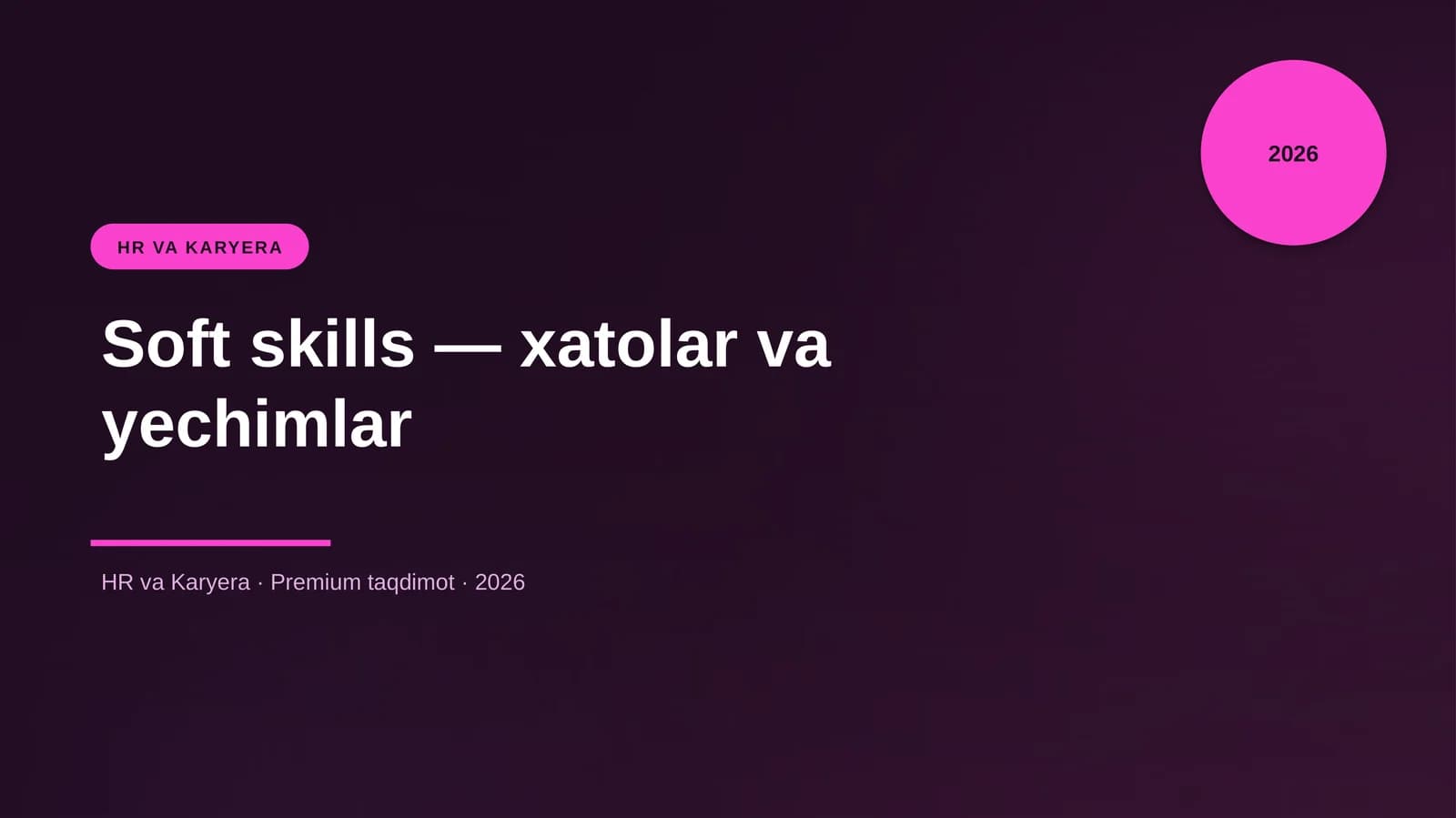 Soft skills — xatolar va yechimlar