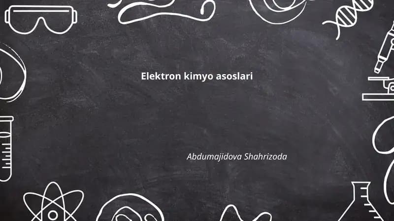 Elektron kimyo asoslari