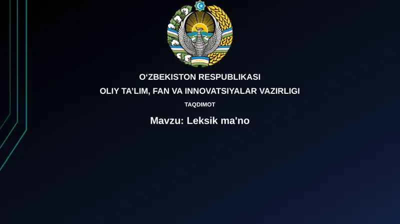 Leksik ma'no