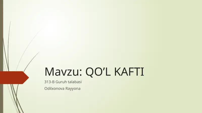 QO’L KAFTI