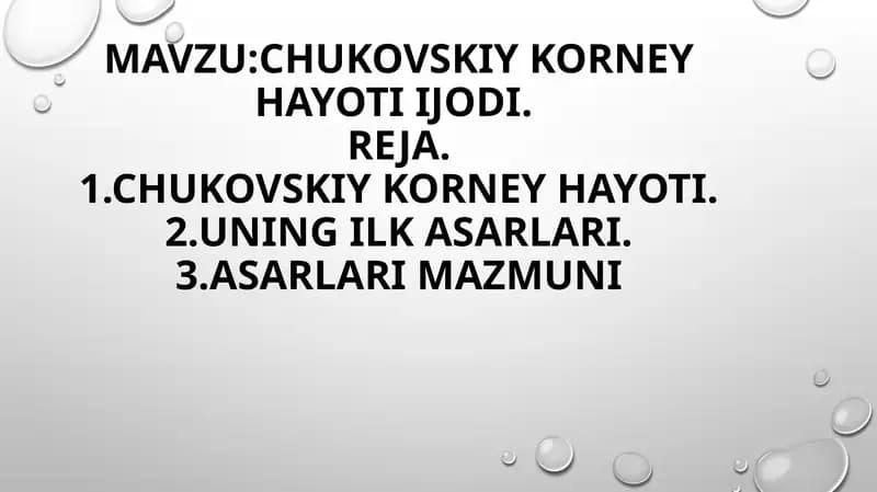 Chukovskiy Korney hayoti