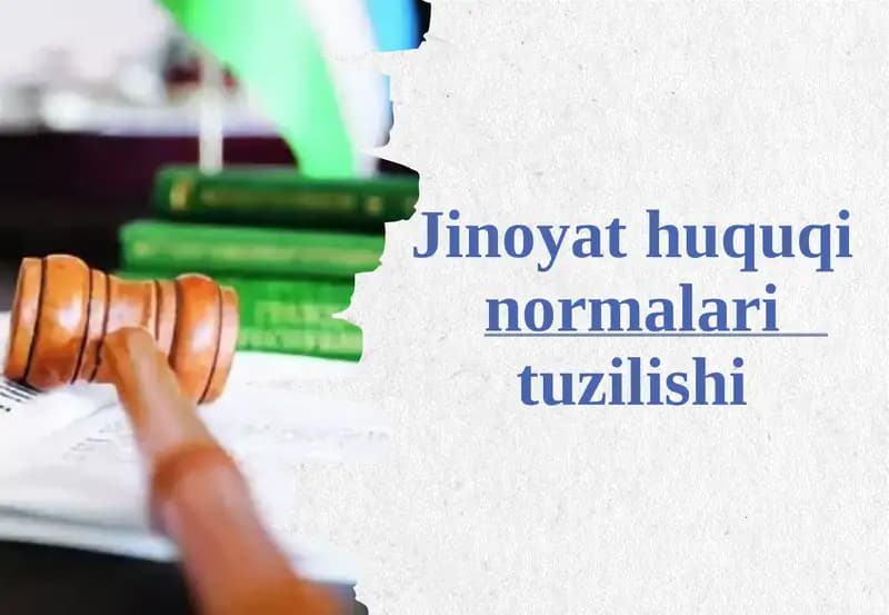 Jinoyat huquqining normativ asoslari