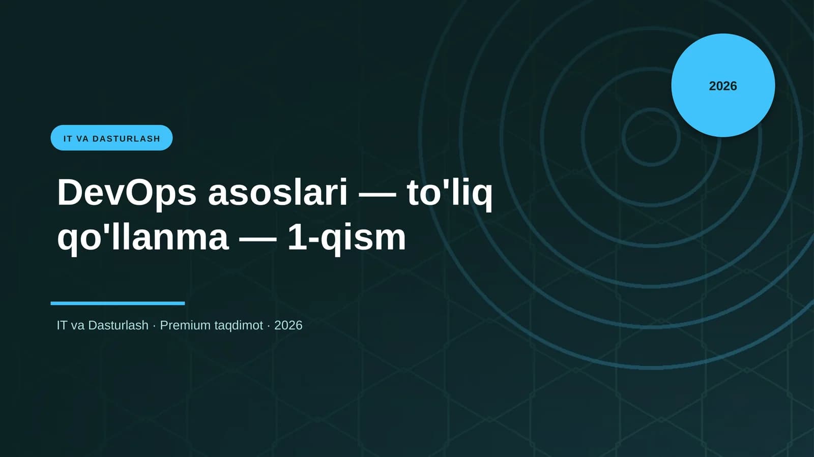 DevOps asoslari — to'liq qo'llanma — 1-qism
