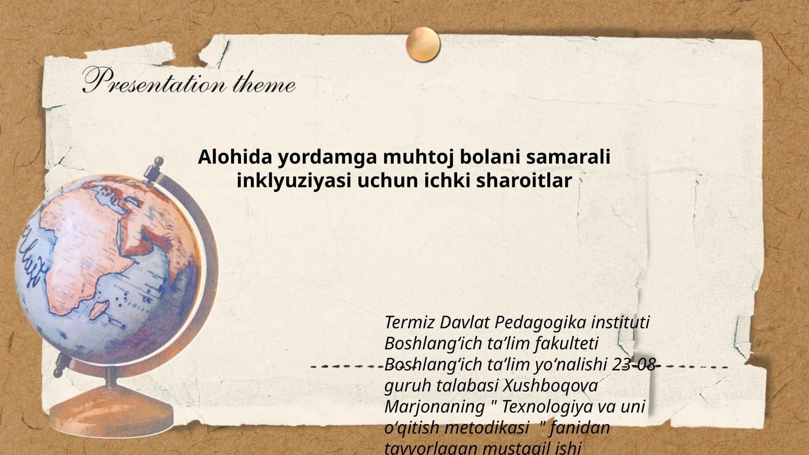 Texnologiya va uni oʻqitish metodikasi