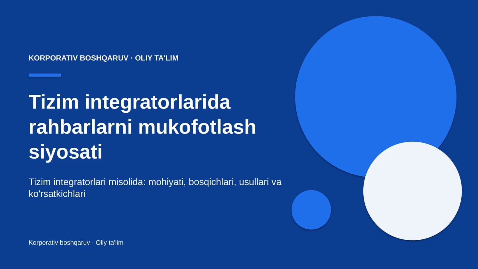 tizim integratorlarida rahbarlarni mukofotlash siyosati 4588